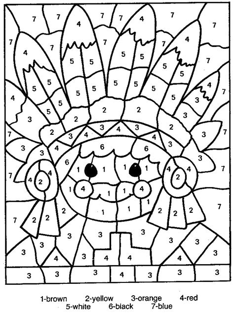 Free Printable Color by Number Coloring Pages