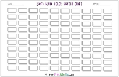 Free Printable Color Swatch Template