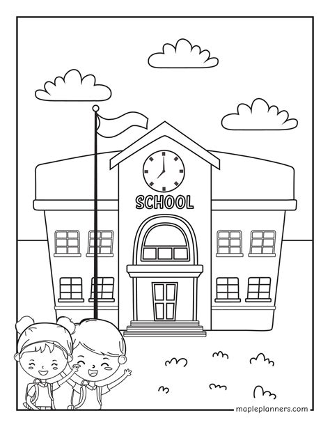 Free printable coloring pages for elementary school kids