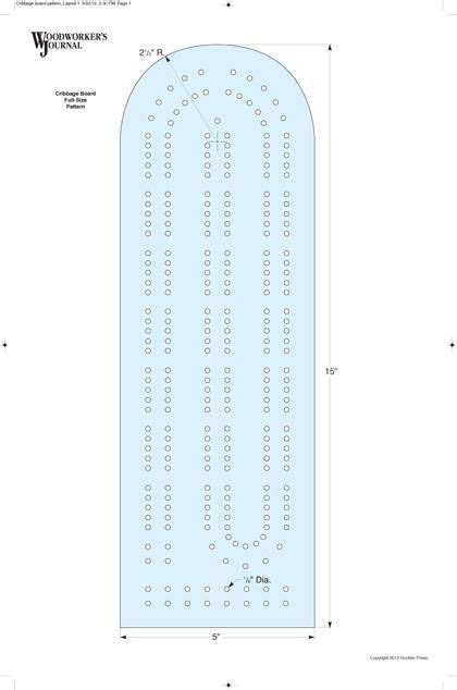 Free Printable Cribbage Boards