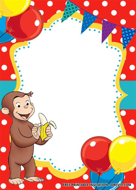 Free Printable Curious George Invitation