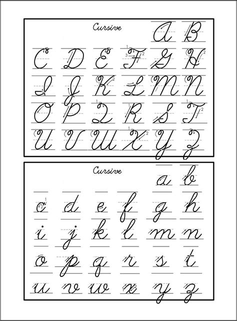 Free Printable Cursive Letters Templates Picture