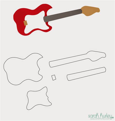 Free printable cut out guitar templates for music lovers