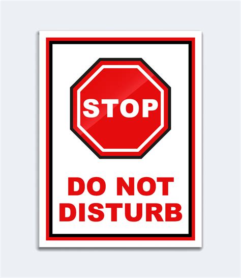 Free printable do not disturb sign templates