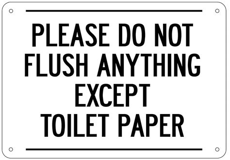 A free printable Do Not Flush sign template