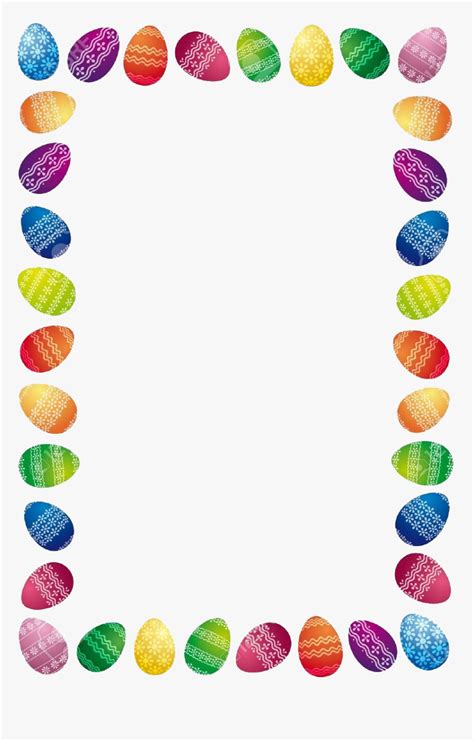 Example of free printable Easter borders