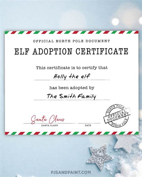 Free Printable Elf on the Shelf Arrival Certificate