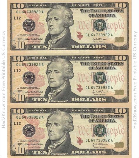 Free Printable Fake Money Templates