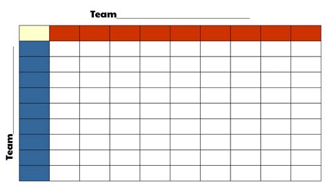 A free printable 100 square football pool grid template