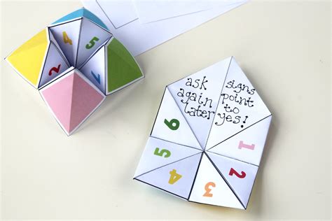 Free Printable Fortune Teller Origami