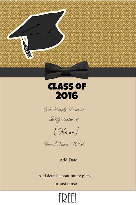 Free Printable Graduation Announcement Templates