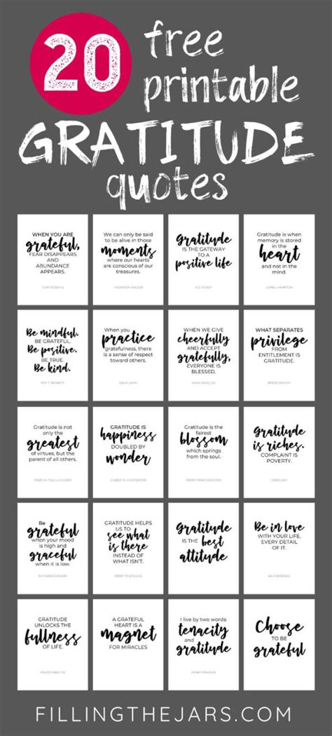 Free printable gratitude quotes