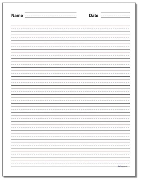 Free printable handwriting paper for high school