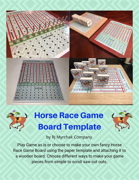 Free Printable Horse Racing Game Board Template 2