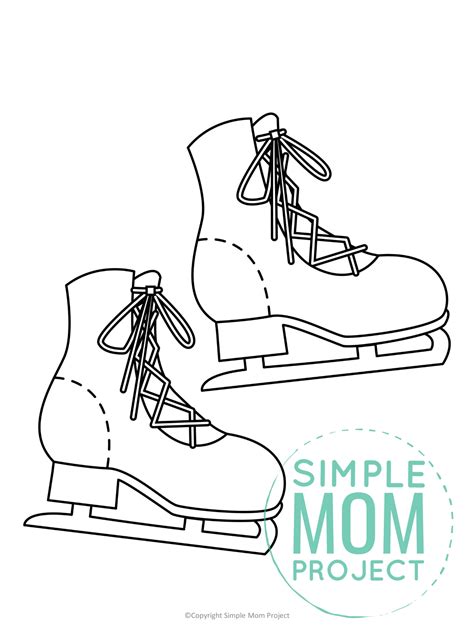 Free Printable Ice Skate Template 1