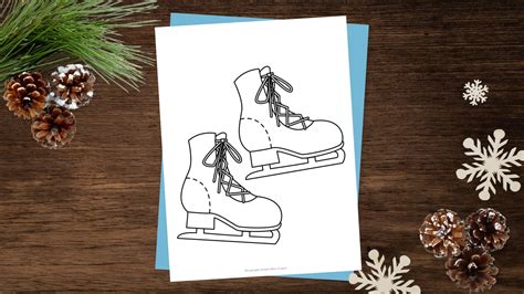 Free Printable Ice Skate Template 2