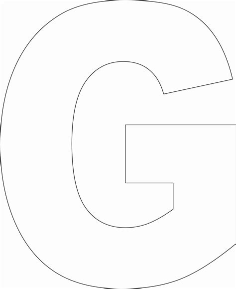 Free Printable Letter G Outline Templates