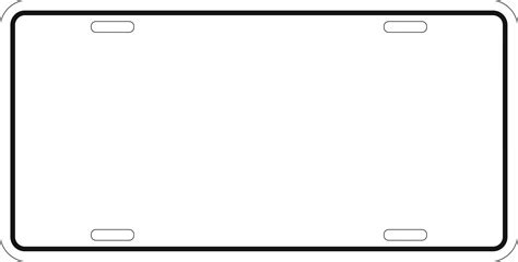 Free Printable License Plate Template Download