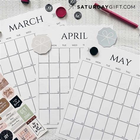 Free printable lined calendar templates