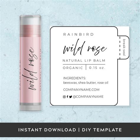 Free printable lip balm label templates with various designs