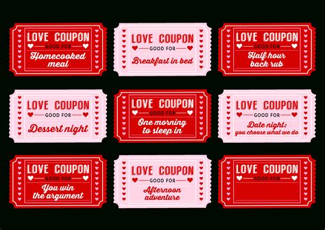 Free Printable Love Coupons for Wife