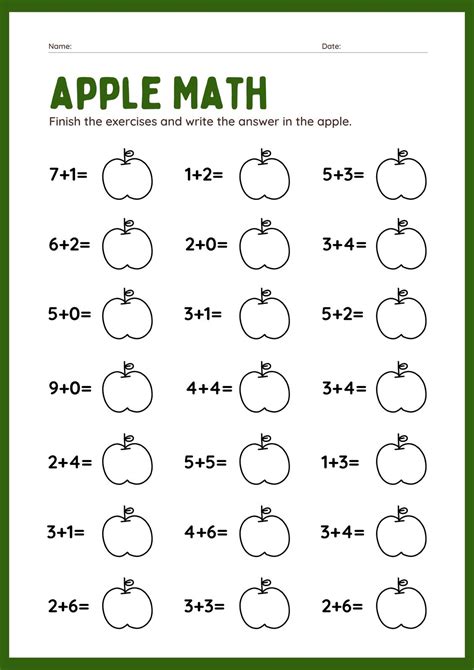 Free Printable Math Worksheets