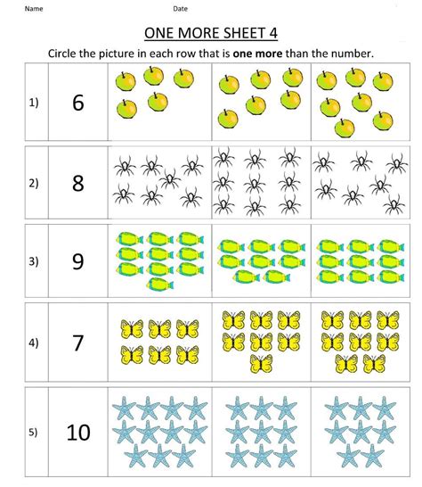 Free printable math worksheets for kindergarten