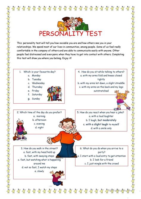 Free Printable MBTI Test