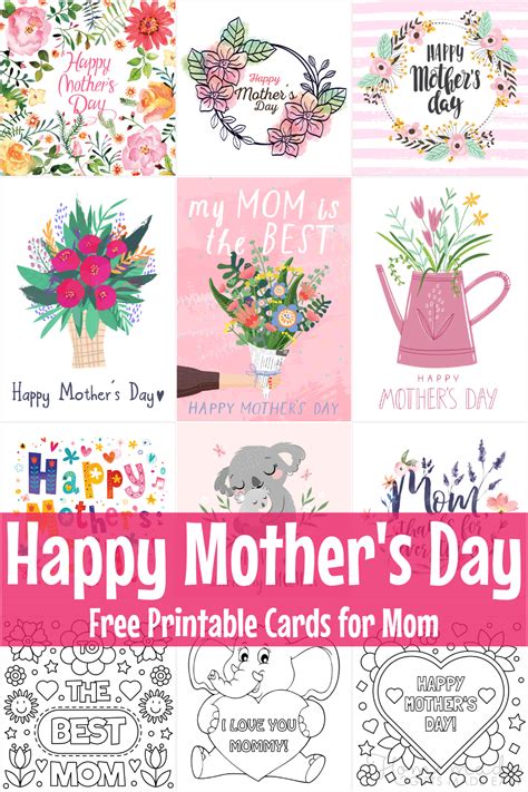 Free printable Mother's Day cards