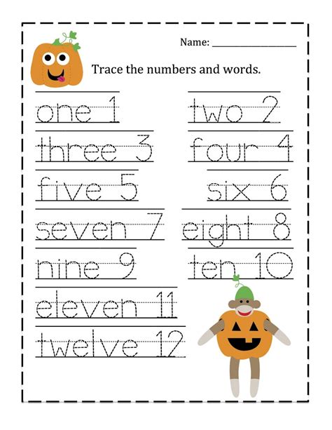 Free Printable Numbers Worksheets Resources