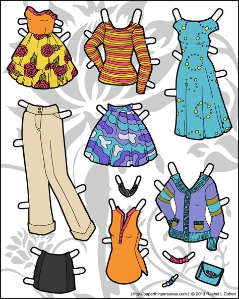 Free Printable Paper Doll Clothes Designs