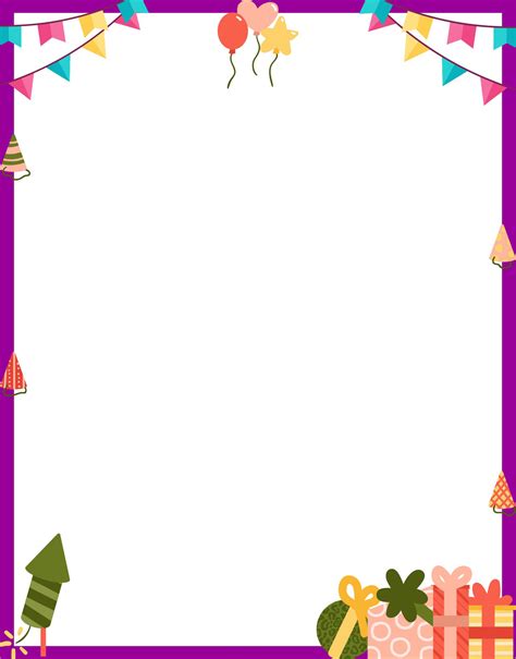 Free printable paper with borders for party