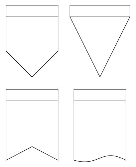 Free printable pennant templates for birthday party decoration