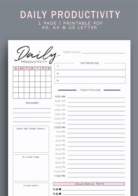 Free printable planner pages for productivity