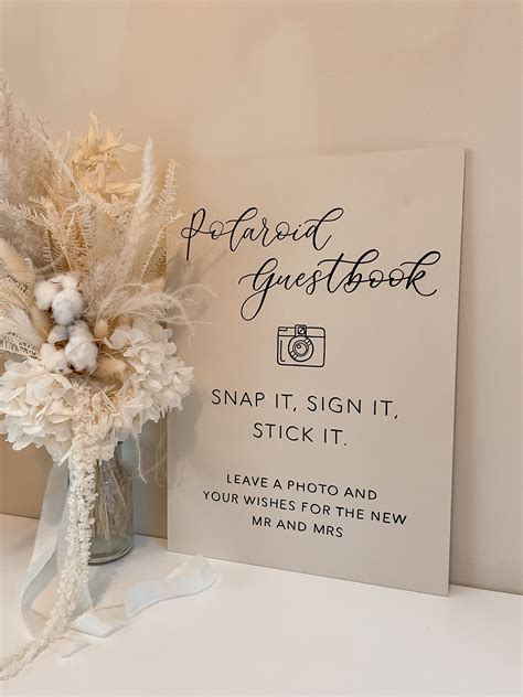 Free Printable Polaroid Guest Book Sign Template