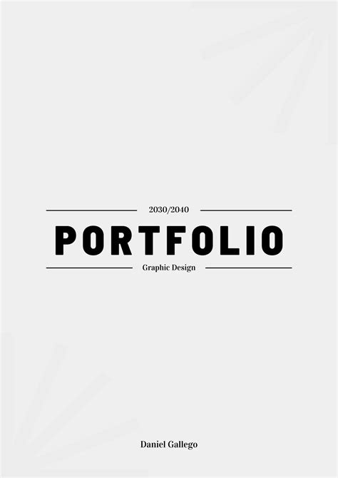 Free Printable Portfolio Cover Template