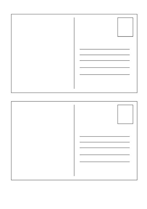 Free Printable Postcard Templates