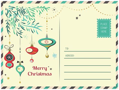 Free Printable Postcard Templates for Holidays