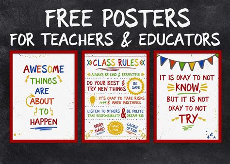 Free Printable Posters for Classroom