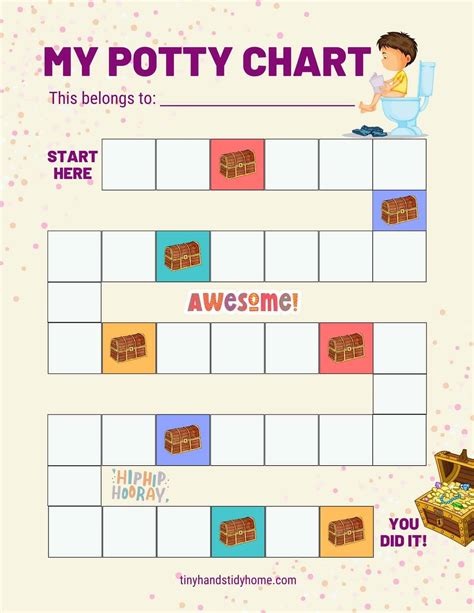 A collection of free printable potty charts with different designs