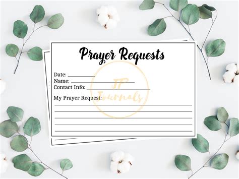 Free Printable Prayer Request Cards for Small Groups