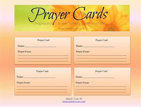 Free Printable Prayer Request Cards