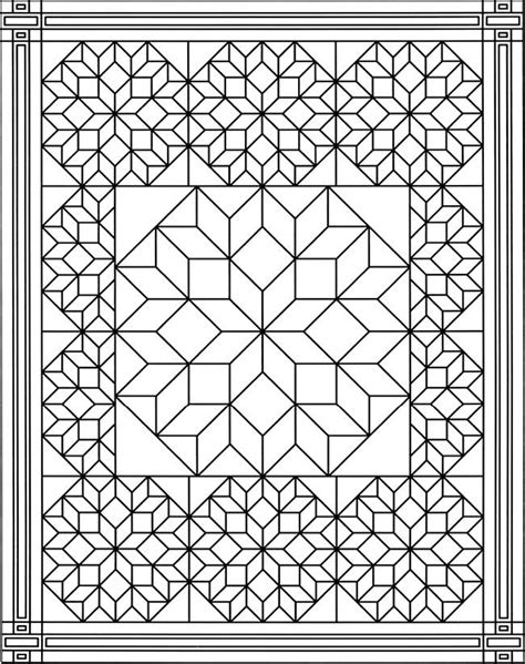 Free Printable Quilt Patterns Coloring Pages For Adults