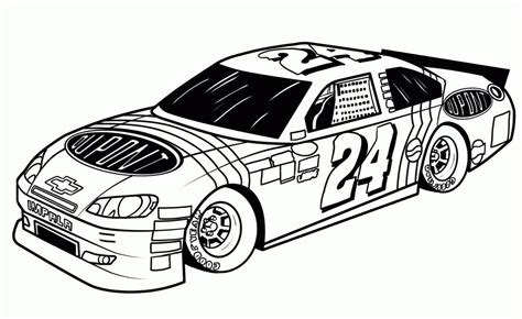 A collection of free printable coloring pages of race cars