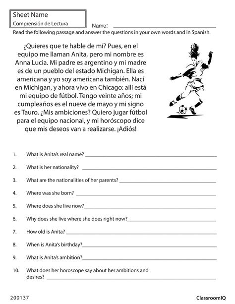 Free Printable Reading Worksheets for Middle School