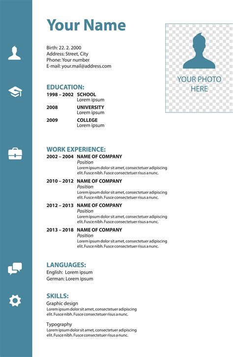 Free Printable Resume Template 2