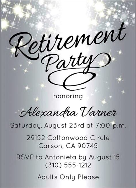 Free Printable Retirement Invitations