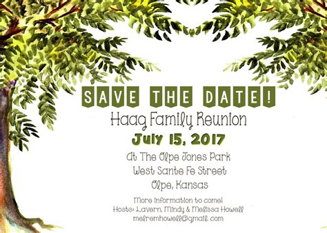 Free Printable Save the Date Family Reunion Templates