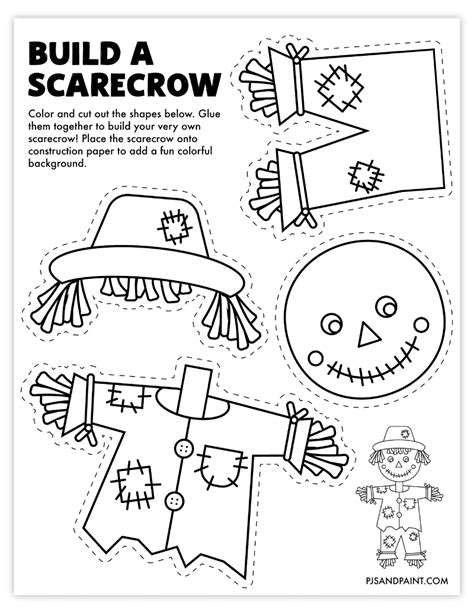 Free printable scarecrow body template example