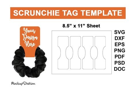 Free Printable Scrunchie Tag Template